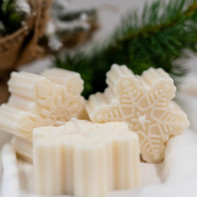 Dekokerze Schneeflocke | 1 Stück