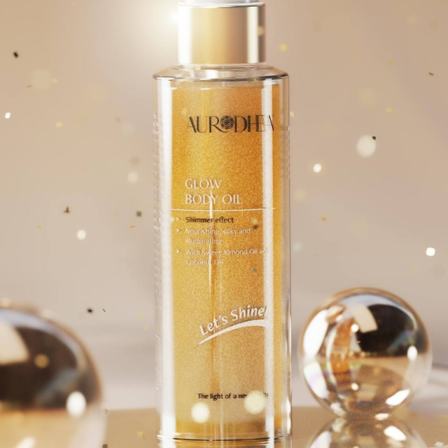 Glow Body Öl - Pflegendes Highlighter-Öl mit seidigem Schimmereffekt