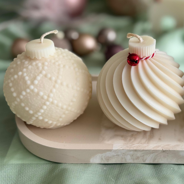 Dekokerze Weihnachtskugel