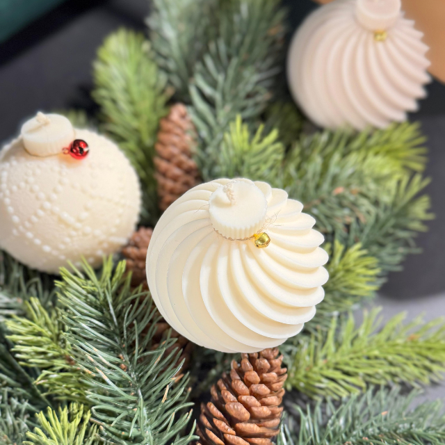 Dekokerze Weihnachtskugel